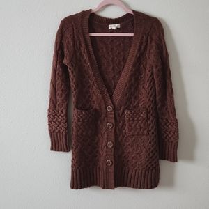 Sleeping on Snow Wool Long Cardigan